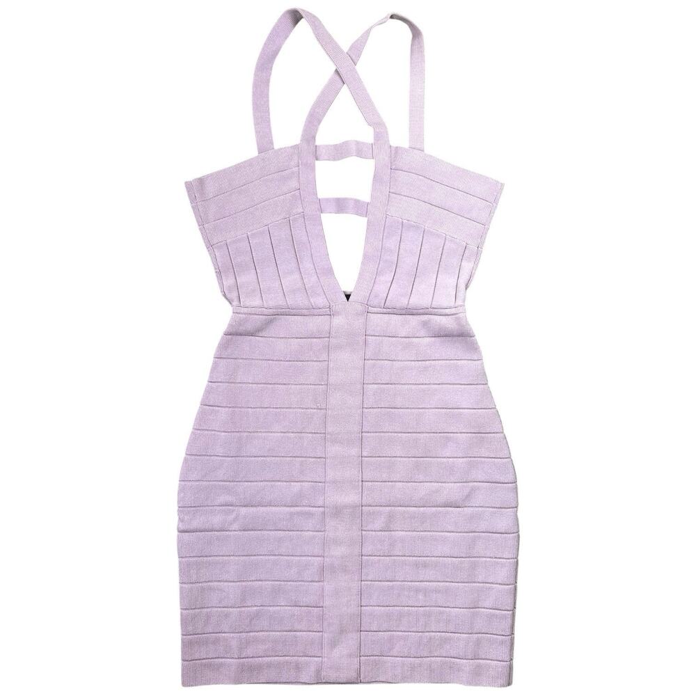 NBD x The Naven Twins What A Night Lavender Bandage Dress Bodycon Cutout - XS